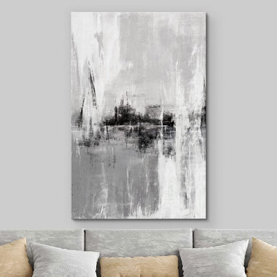 Black And White Wall Art Canvas, Black And White Canvas Print, Unique Wall Art, Canvas Art For Bedroom, Black And White Watercolor offers Painting